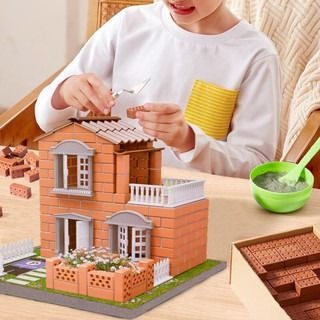 Bricolage Blocs de Construction Maison – Kit Créatif en Mini Blocs de Ciment