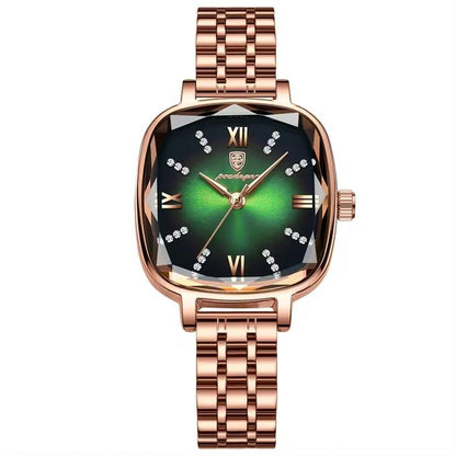 Montre-bracelet élégante et luxueuse pour femme, de forme carrée