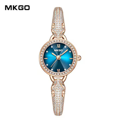 Women's quartz watch with leopard strap