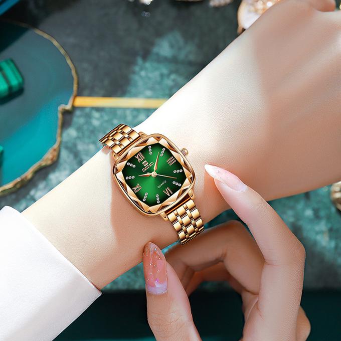 Montre-bracelet élégante et luxueuse pour femme, de forme carrée
